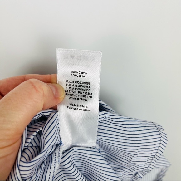 Aritzia Babaton Blue Striped Wrap Blouse - Picture 6 of 6